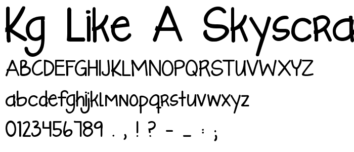 KG Like A Skyscraper  Bold font